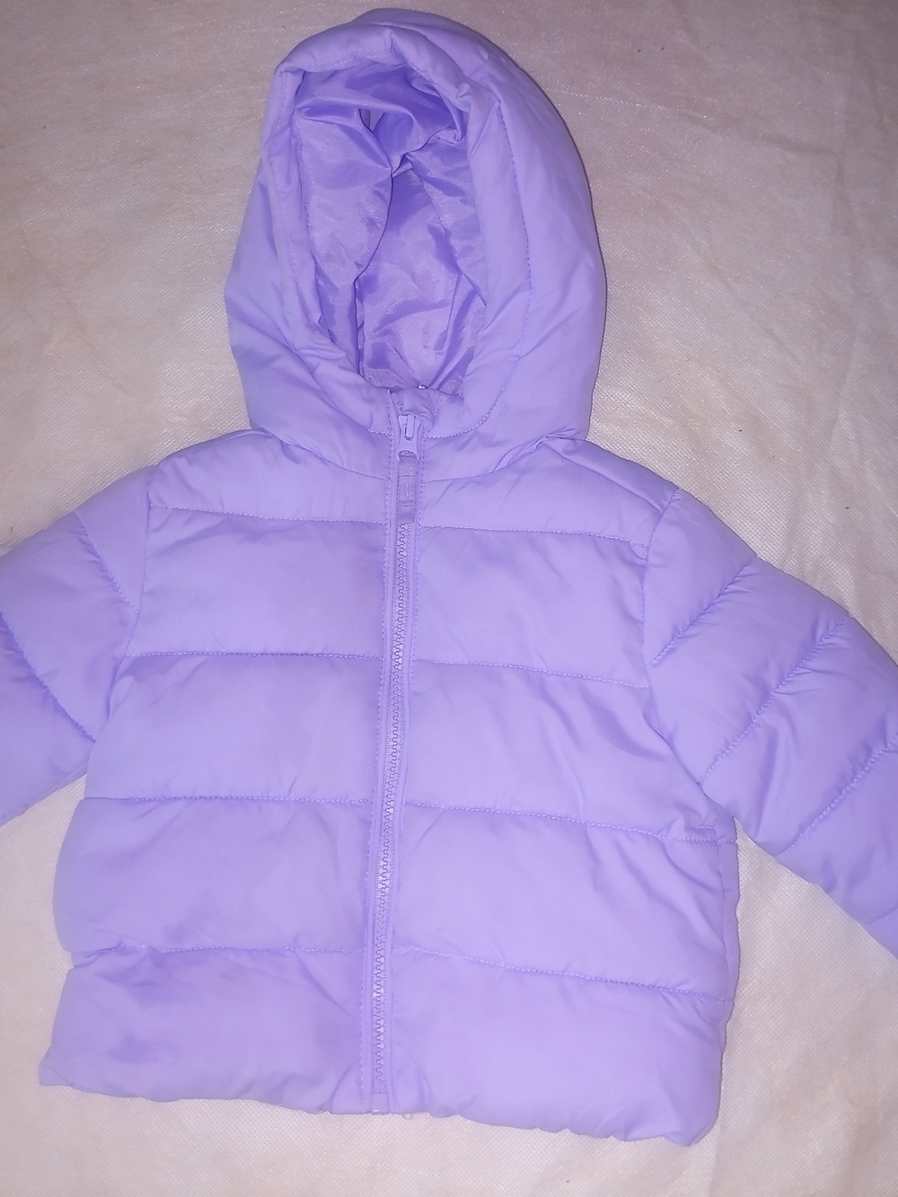 The Children's Place Lilac Puffer Jacket with Hood Size 12/18 Months